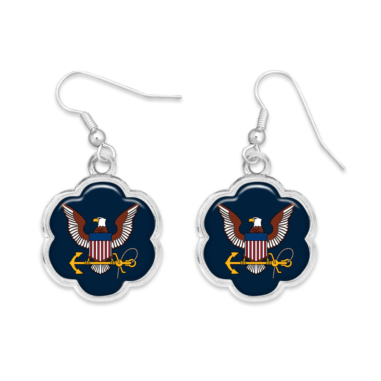 U.S. Navy Eagle Hazel Earrings (Navy)