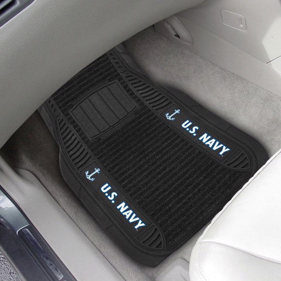 U.S. Navy 2-pc Deluxe Car Mat Set