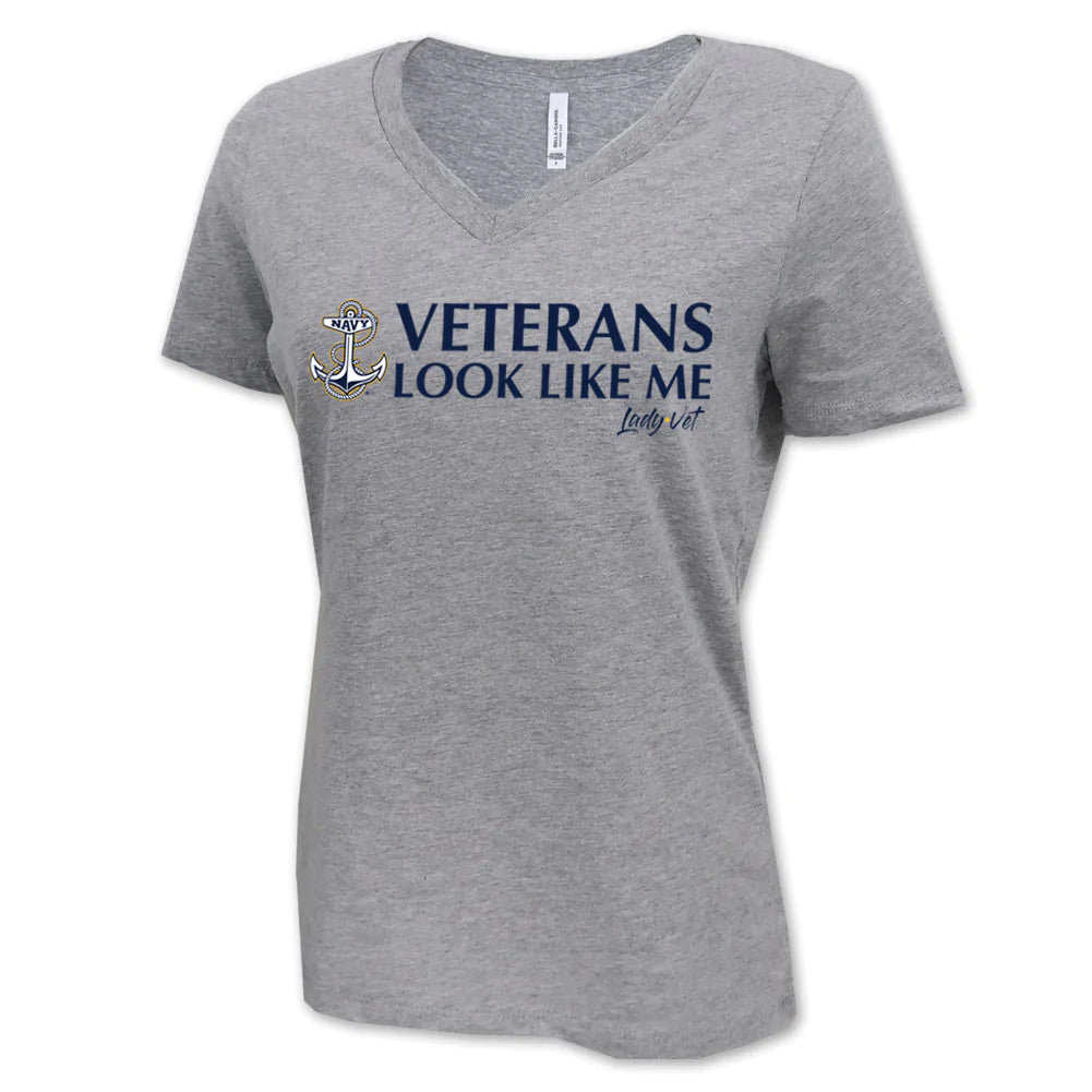 Navy Vet Looks Like Me V-Neck T-Shirt