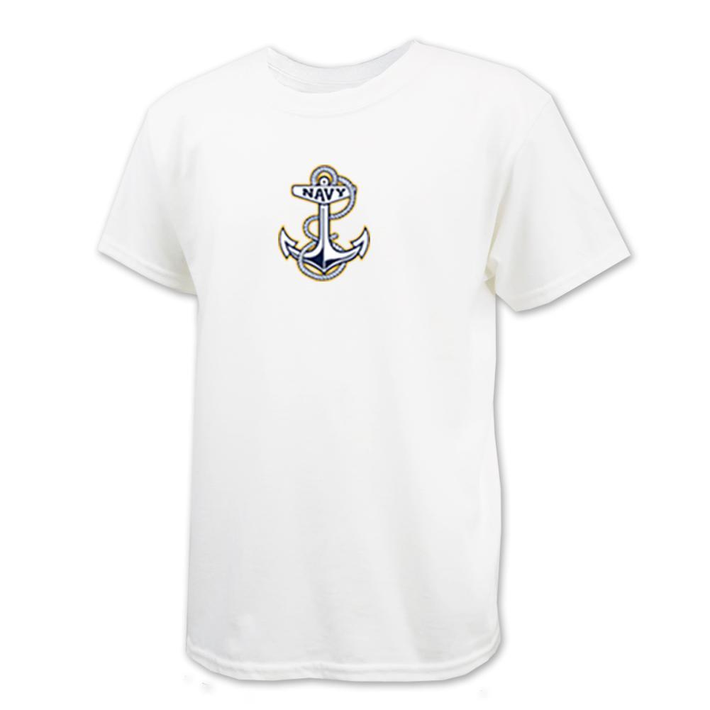 Navy Youth Anchor Logo T