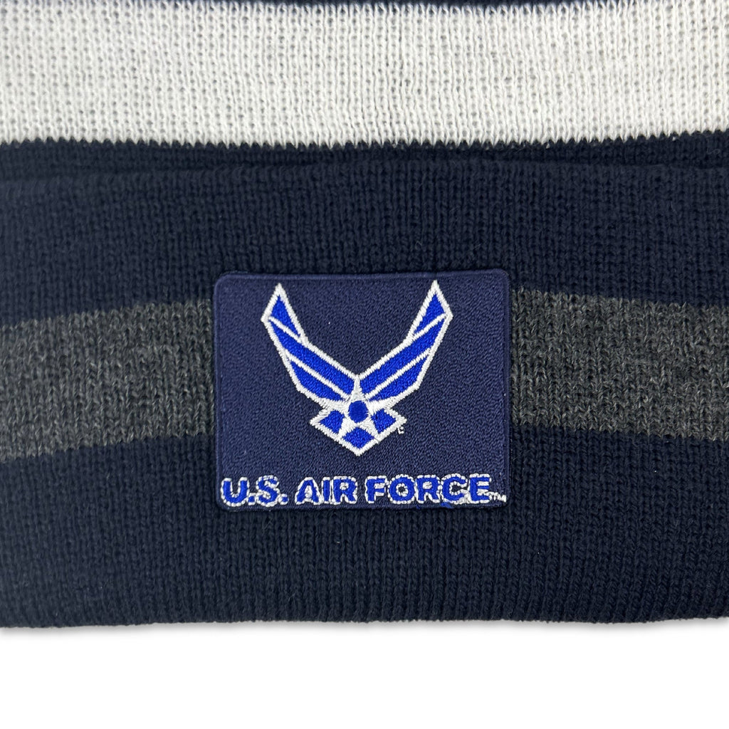 Air Force Wings Primetime Knit Pom Beanie (Navy)