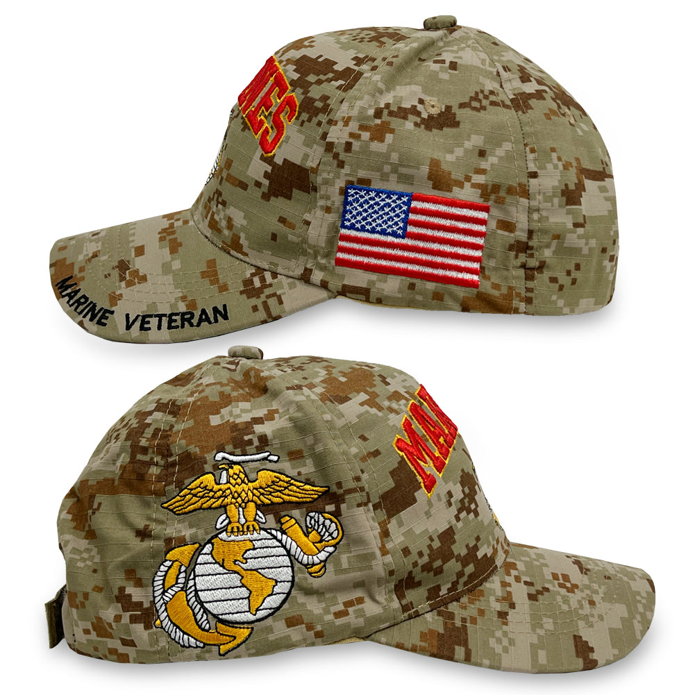 Marines EGA Veteran Digital Camo Hat