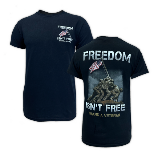 Freedom Isn't Free Thank A Veteran T-Shirt (Black)