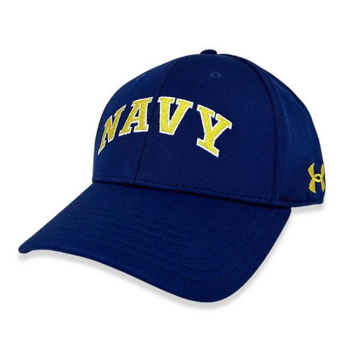 Navy Under Armour Blitzing Flex Fit Hat (Navy)