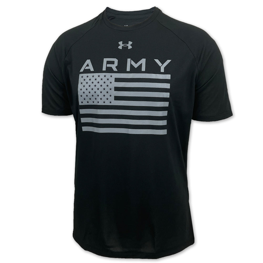 United States Army Under Armour Flag Tech T-Shirt (Black)