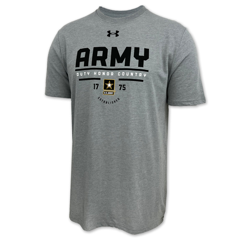 Army Under Armour Duty Honor Country T-Shirt (Steel Heather)