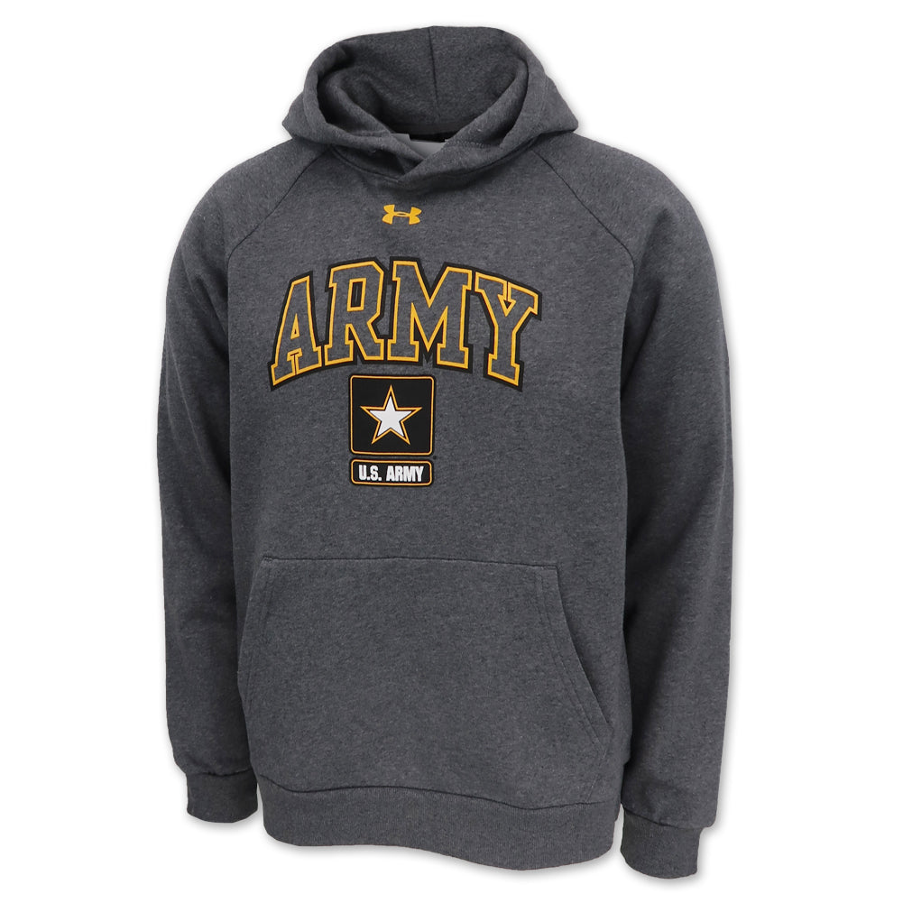 Army Under Armour Arch Star All Day Fleece Hood (Carbon Heather)