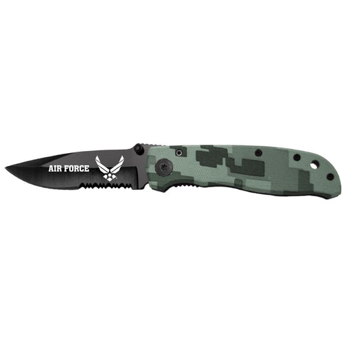 Air Force Folding Lock Back Knife (Green Camo)