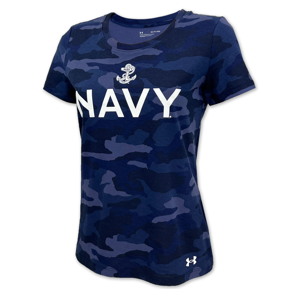 Under Armour Women's Class B Short Sleeve Shirt Dark Navy Blue AFS