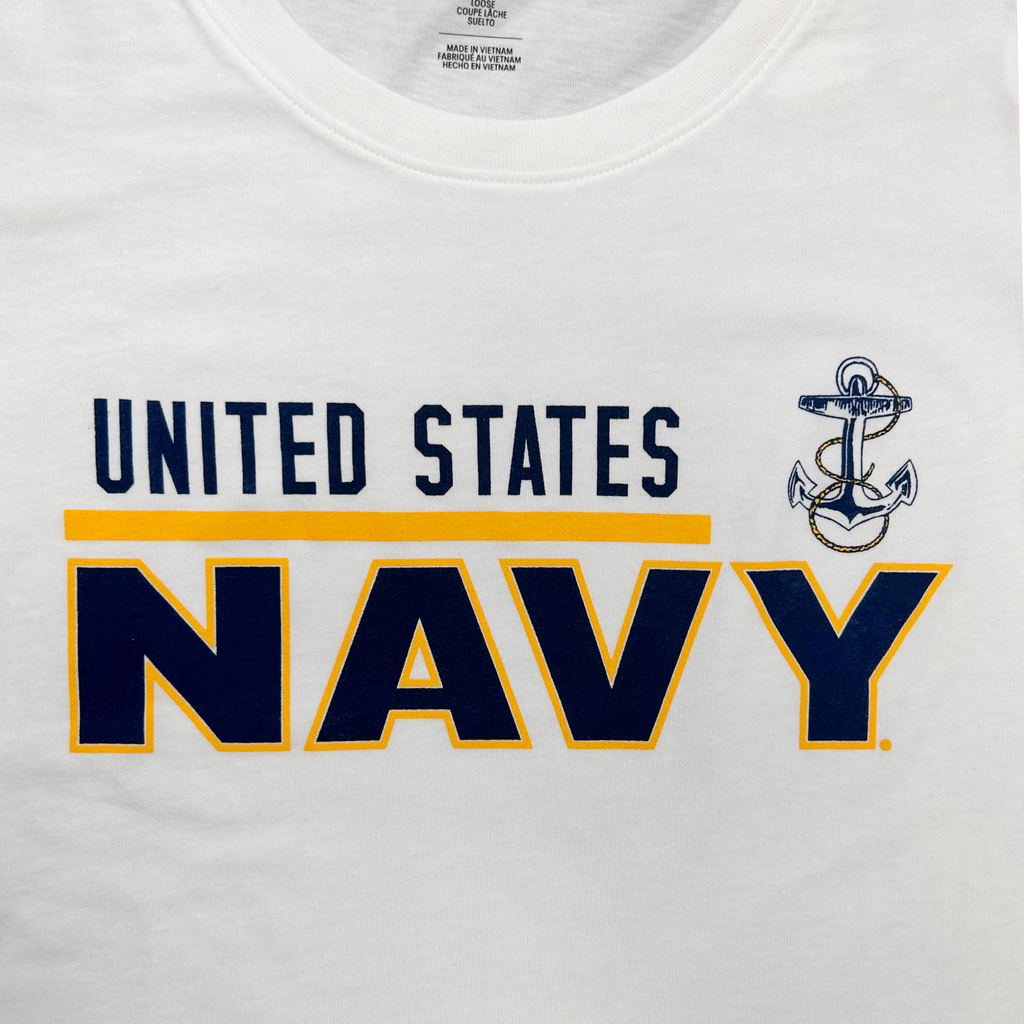 United States Navy Ladies Under Armour T-Shirt (White)