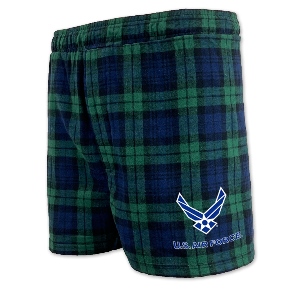Air Force Wings Logo Flannel Shorts (Blackwatch)