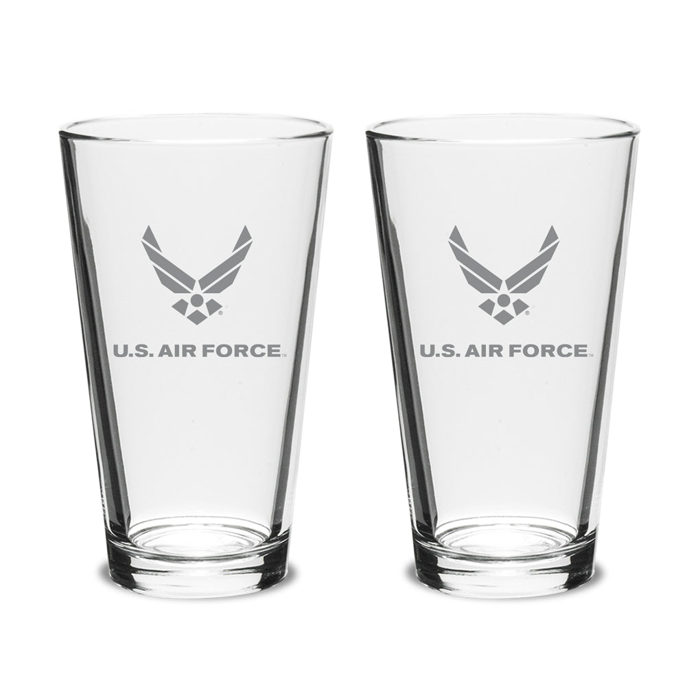 Air Force Wings Set of Two 16oz Classic Mixing Glasses