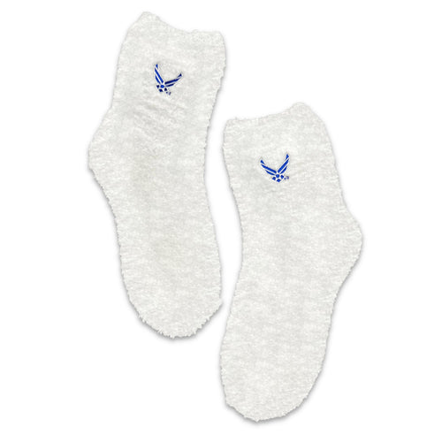 Air Force Wings Ladies Cozy Socks (White)