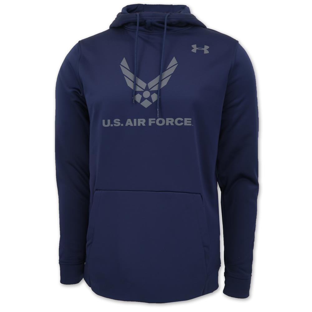 AIR FORCE UNDER ARMOUR FLY FIGHT WIN ARMOUR FLEECE HOOD (NAVY) 1