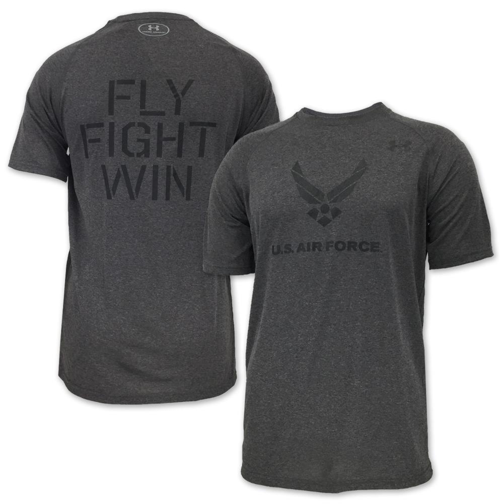 AIR FORCE UNDER ARMOUR FLY FIGHT WIN TECH T-SHIRT (CHARCOAL) 4