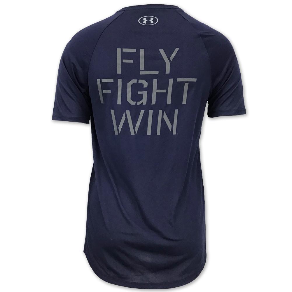 AIR FORCE UNDER ARMOUR FLY FIGHT WIN TECH T-SHIRT (NAVY) 1