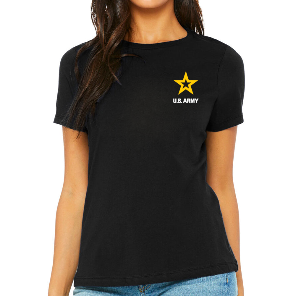 Army Star Ladies Left Chest Logo T-Shirt