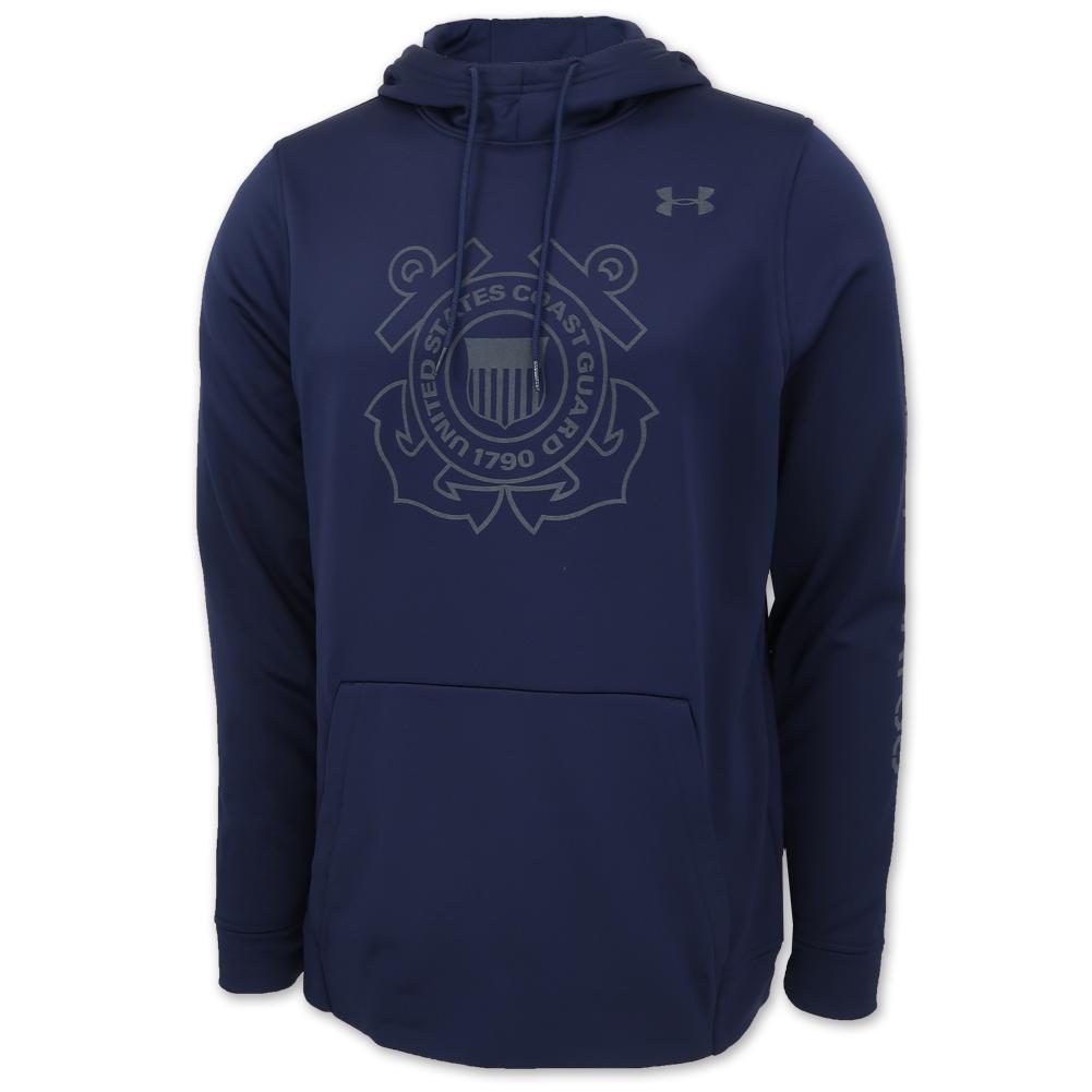 COAST GUARD UNDER ARMOUR SEMPER PARATUS ARMOUR FLEECE HOOD (NAVY) 1