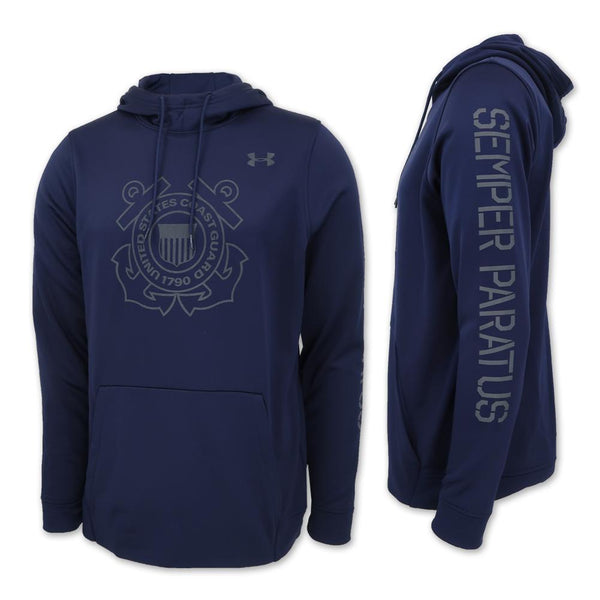 U.S. Coast Guard Sweatshirts: Coast Guard Under Armour Semper Paratus  Armour Fleece Hoodie in Navy