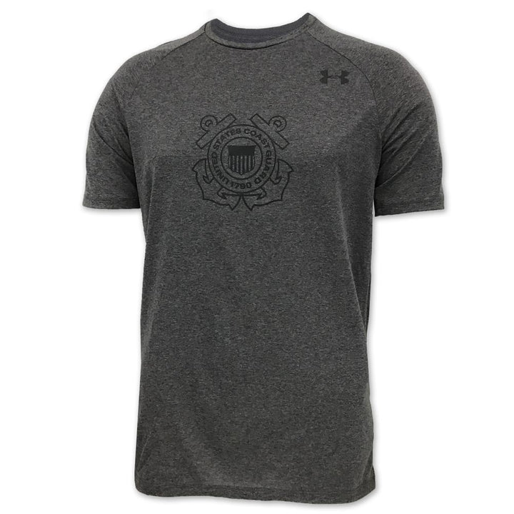 COAST GUARD UNDER ARMOUR SEMPER PARATUS TECH T-SHIRT (CHARCOAL)