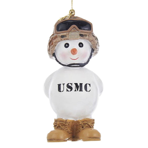 MARINE CORPS SNOWMAN WITH BOOTS ORNAMENT 2