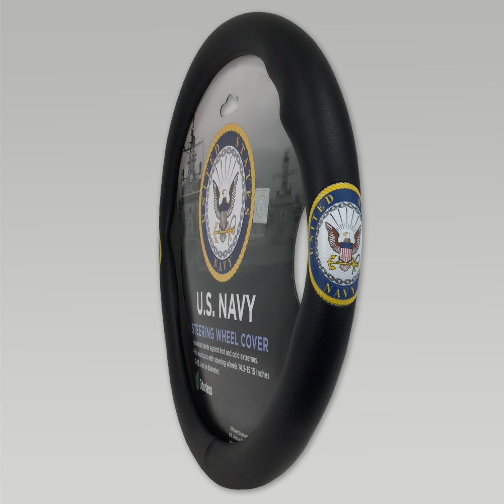 NAVY CAR STEERING WHEEL COVER 1