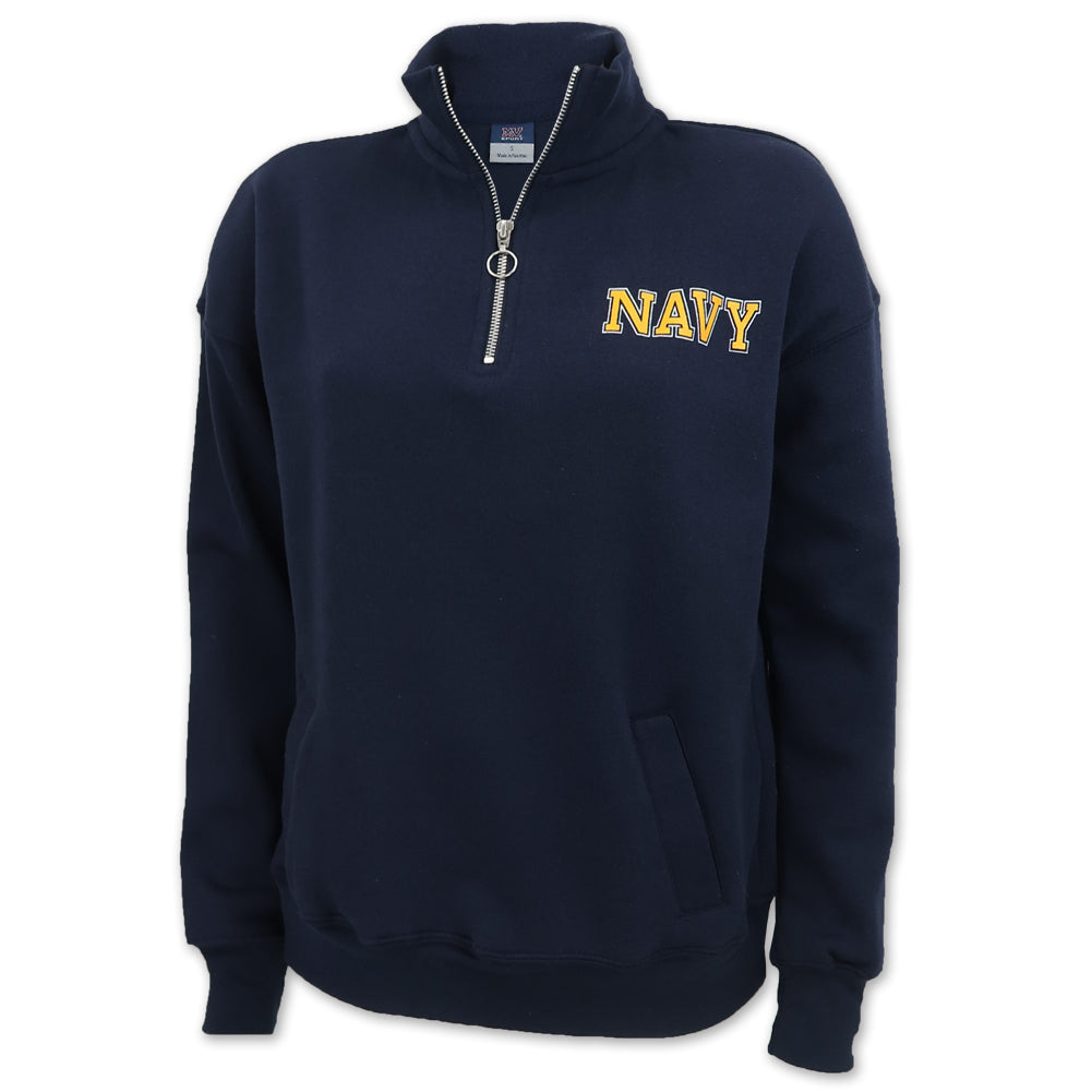 NAVY LADIES DAKOTA QUARTER ZIP PULLOVER (NAVY)