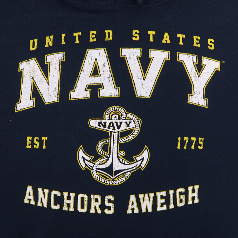 UNITED STATES NAVY ANCHORS AWEIGH HOOD (NAVY)