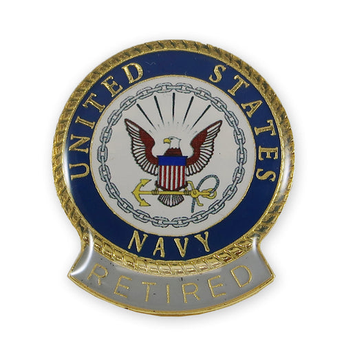 UNITED STATES NAVY RETIRED LAPEL PIN 2
