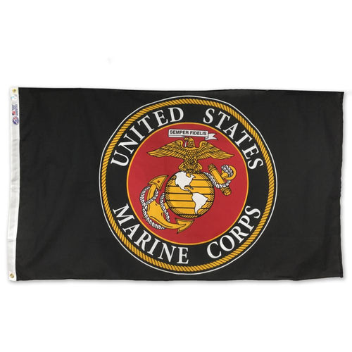USMC FLAG 3X5 (BLACK)