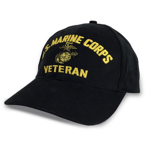 USMC VETERAN HAT (BLACK) 4